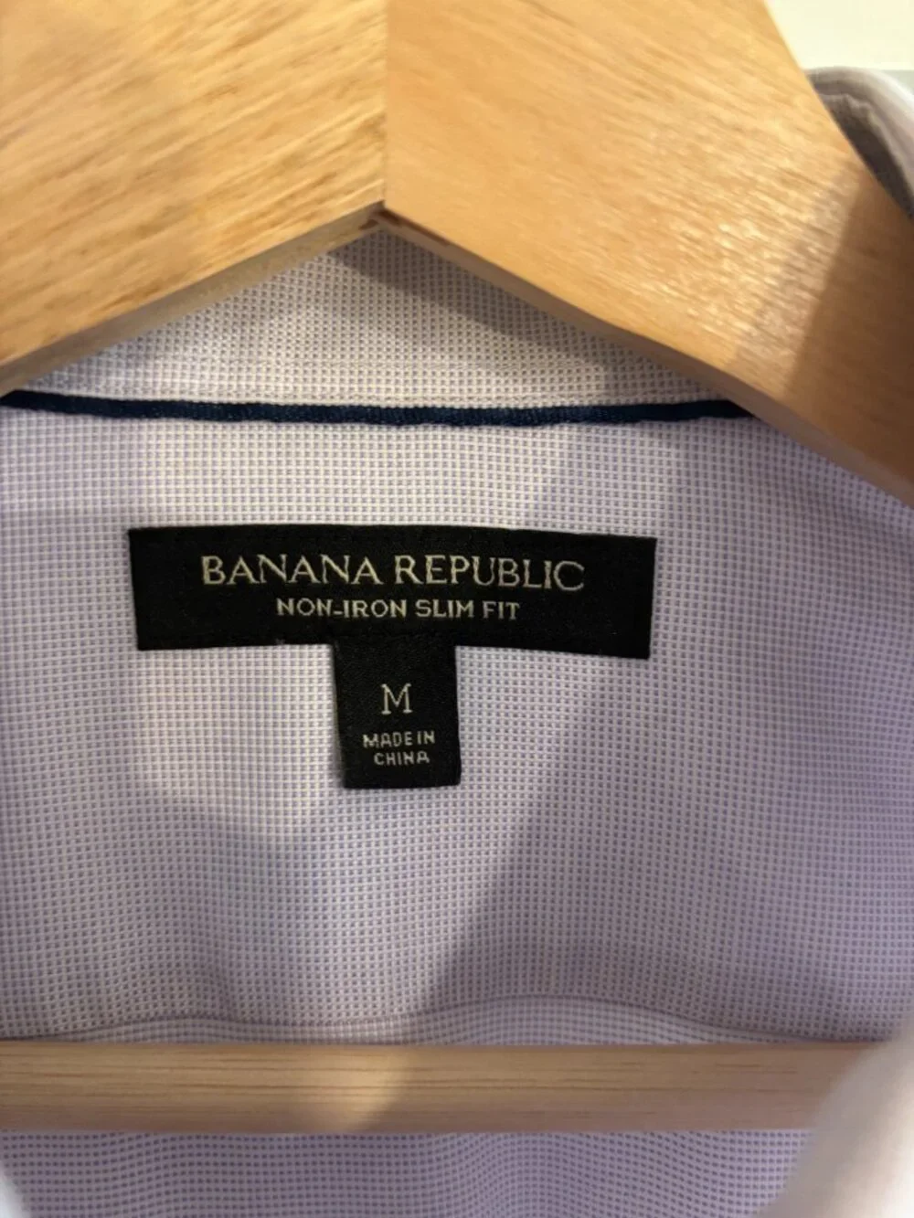 Banana Republic Button Down Dress Shirt Non-Iron Slim Fit 100% Cotton Men's M